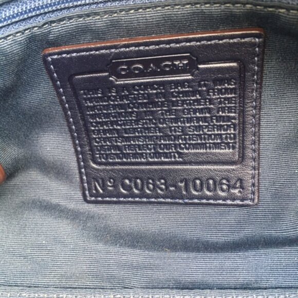 RARE COACH Ltd Edition Vintage Y2K Solo Mia Blue Denim Satchel/Coin  Wristlet - Picture 5 of 10